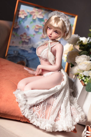 Meruňková sexuální panenka (Bezlya Doll 62cm E-CUP 2.2 Silikon)