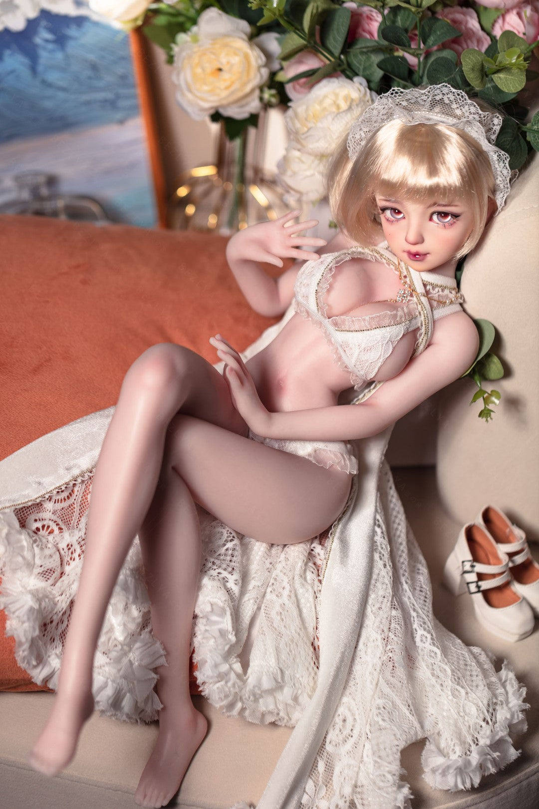 Meruňková sexuální panenka (Bezlya Doll 62cm E-CUP 2.2 Silikon)