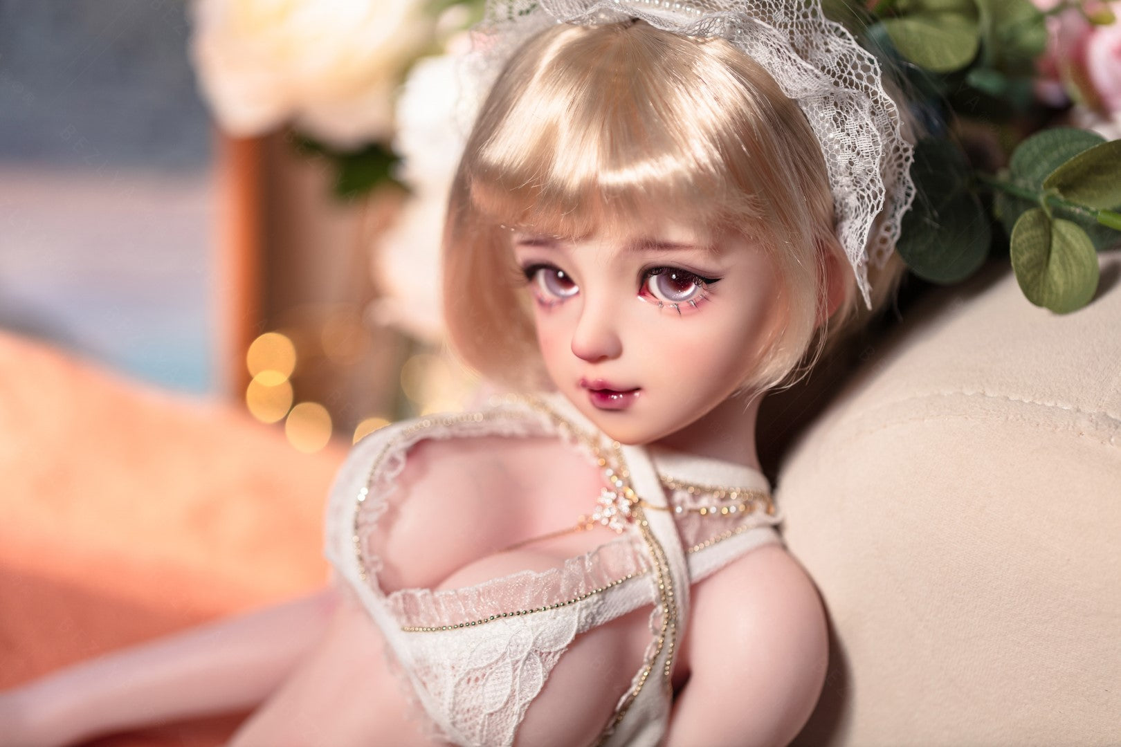 Meruňková sexuální panenka (Bezlya Doll 62cm E-CUP 2.2 Silikon)