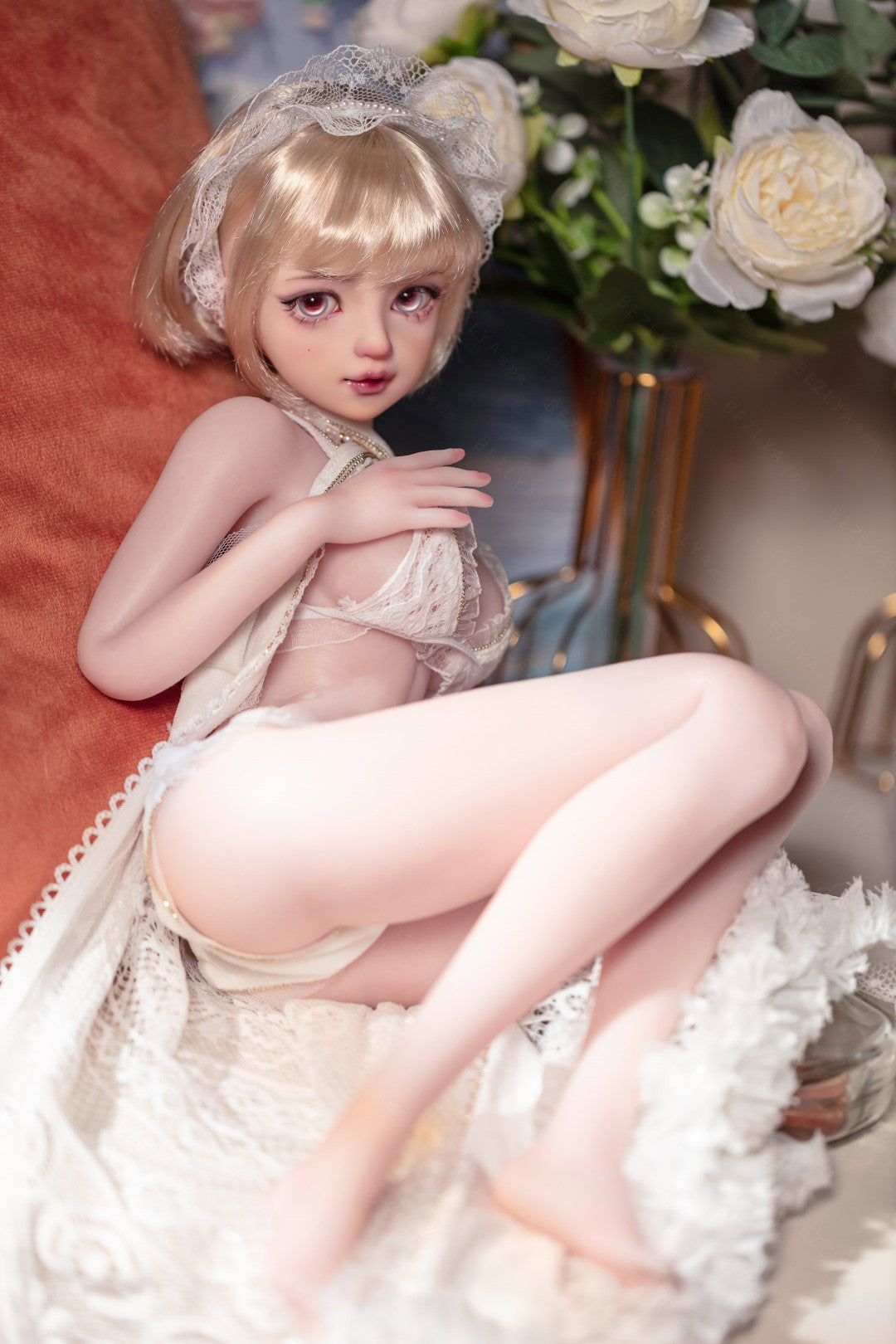 Meruňková sexuální panenka (Bezlya Doll 62cm E-CUP 2.2 Silikon)