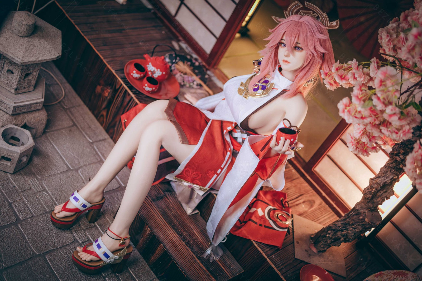 Yae Miko Sex Doll (Bezlya Doll 155cm E-pohár 2.2CF silikon)