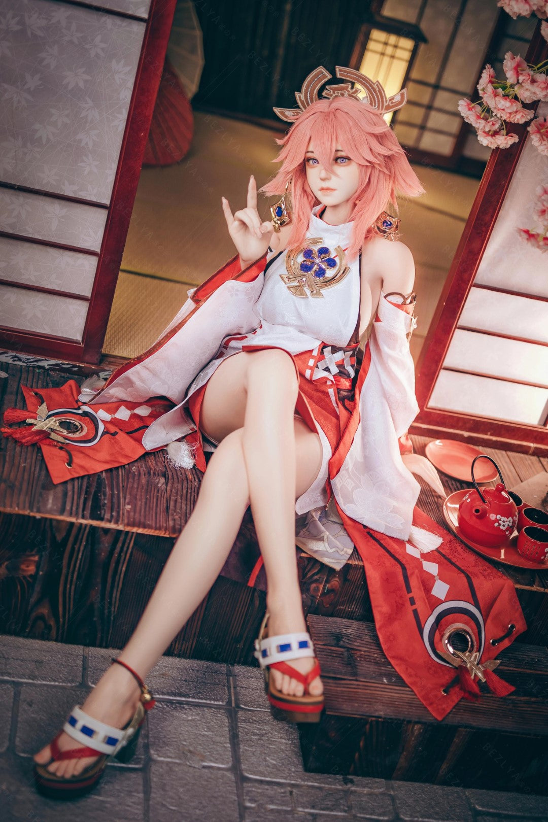 Yae Miko Sex Doll (Bezlya Doll 155cm E-pohár 2.2CF silikon)