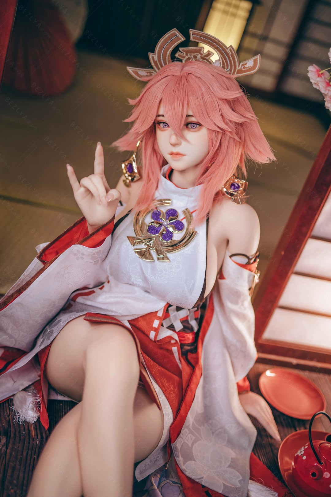 Yae Miko Sex Doll (Bezlya Doll 155cm E-pohár 2.2CF silikon)