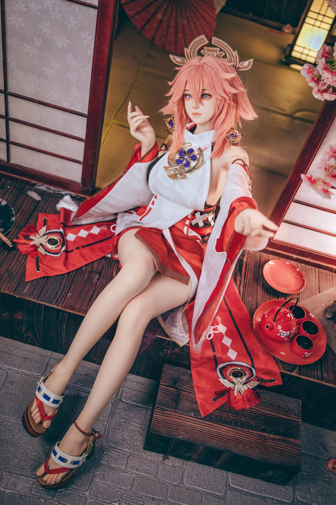 Yae Miko Sex Doll (Bezlya Doll 155cm E-pohár 2.2CF silikon)