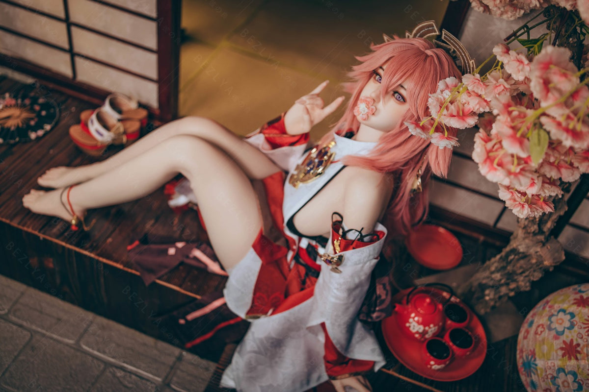 Yae Miko Sex Doll (Bezlya Doll 155cm E-pohár 2.2CF silikon)