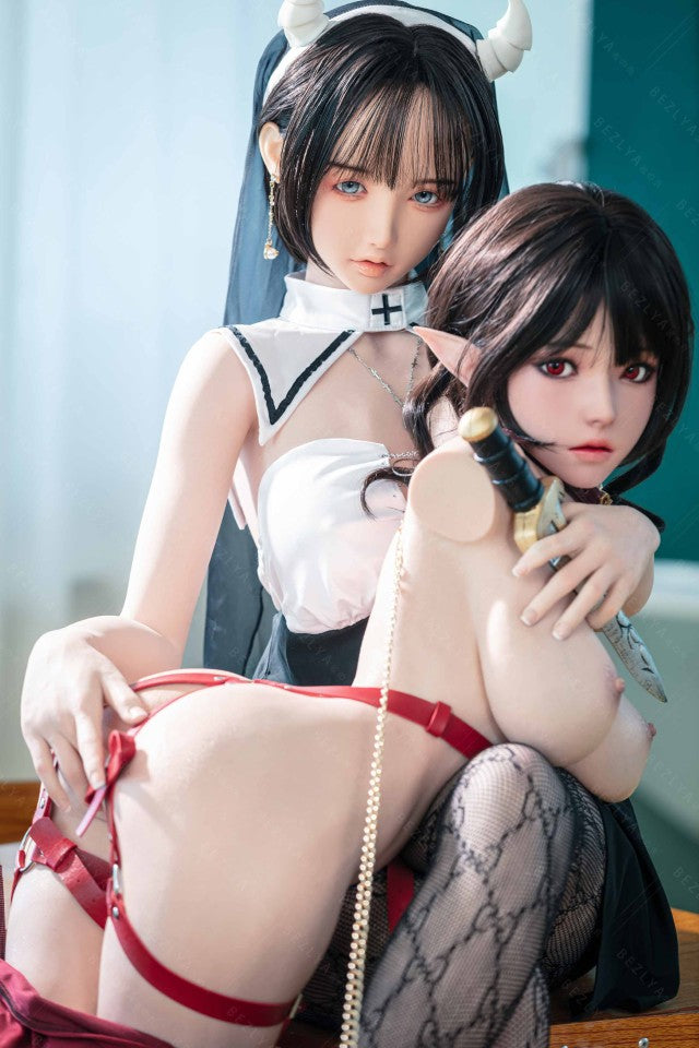 Vanilková sexuální panenka (Bezlya Doll 155cm E-pohár 2.2CF silikon)