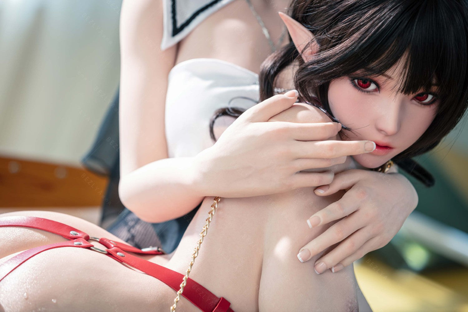 Vanilková sexuální panenka (Bezlya Doll 155cm E-pohár 2.2CF silikon)