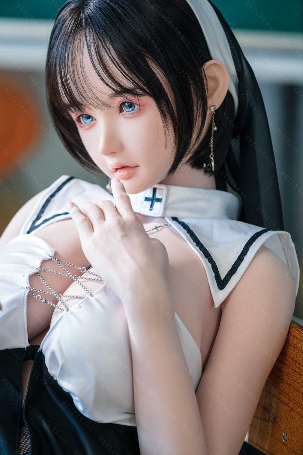 Vanilková sexuální panenka (Bezlya Doll 155cm E-pohár 2.2CF silikon)