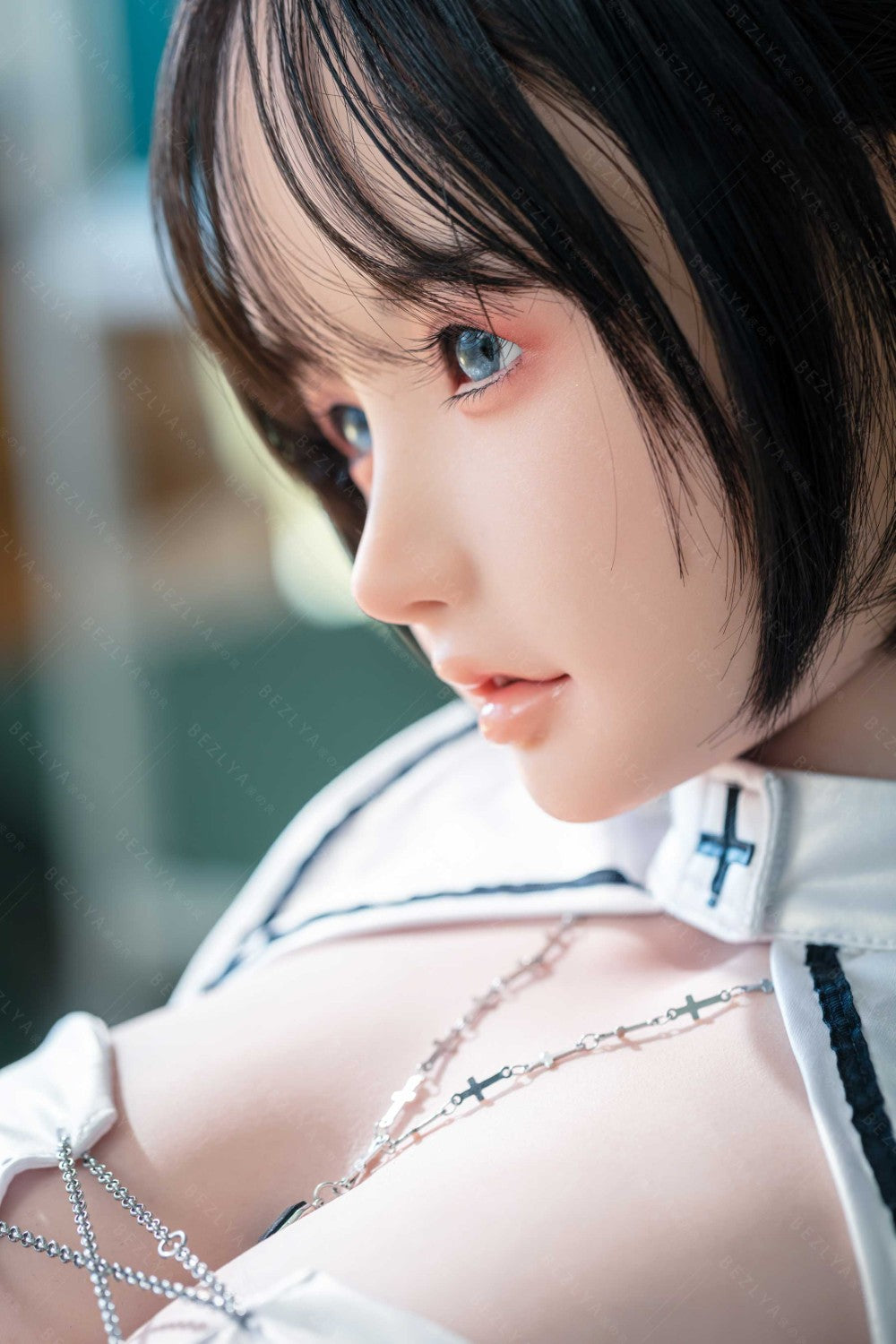 Vanilková sexuální panenka (Bezlya Doll 155cm E-pohár 2.2CF silikon)