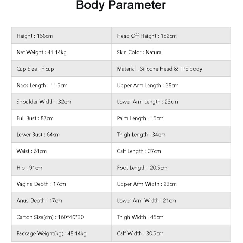 Elara-B Sex panenka (LilyDoll 168cm F-Cup #LD001 TPE+silikon)