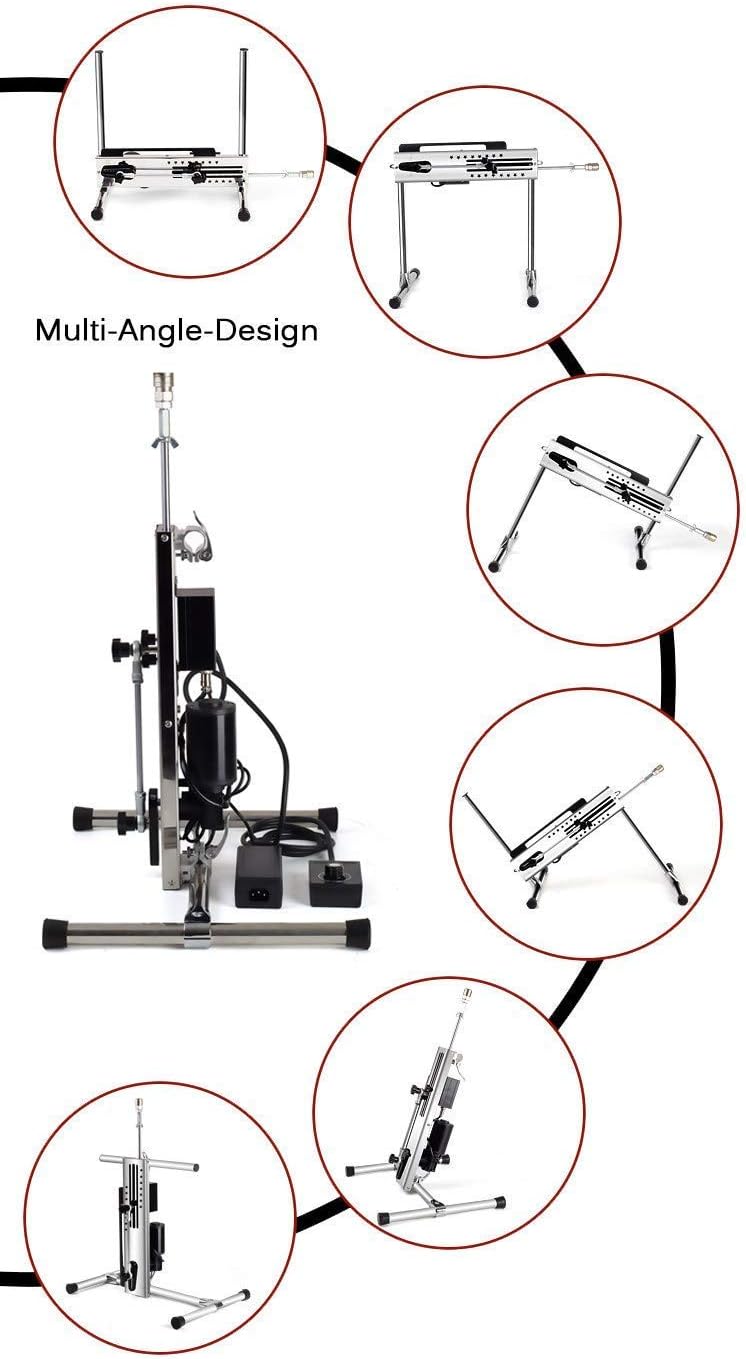 Profesionální sexuální stroj s nastavitelnou rychlostí a duálním ovládáním - 120W motor