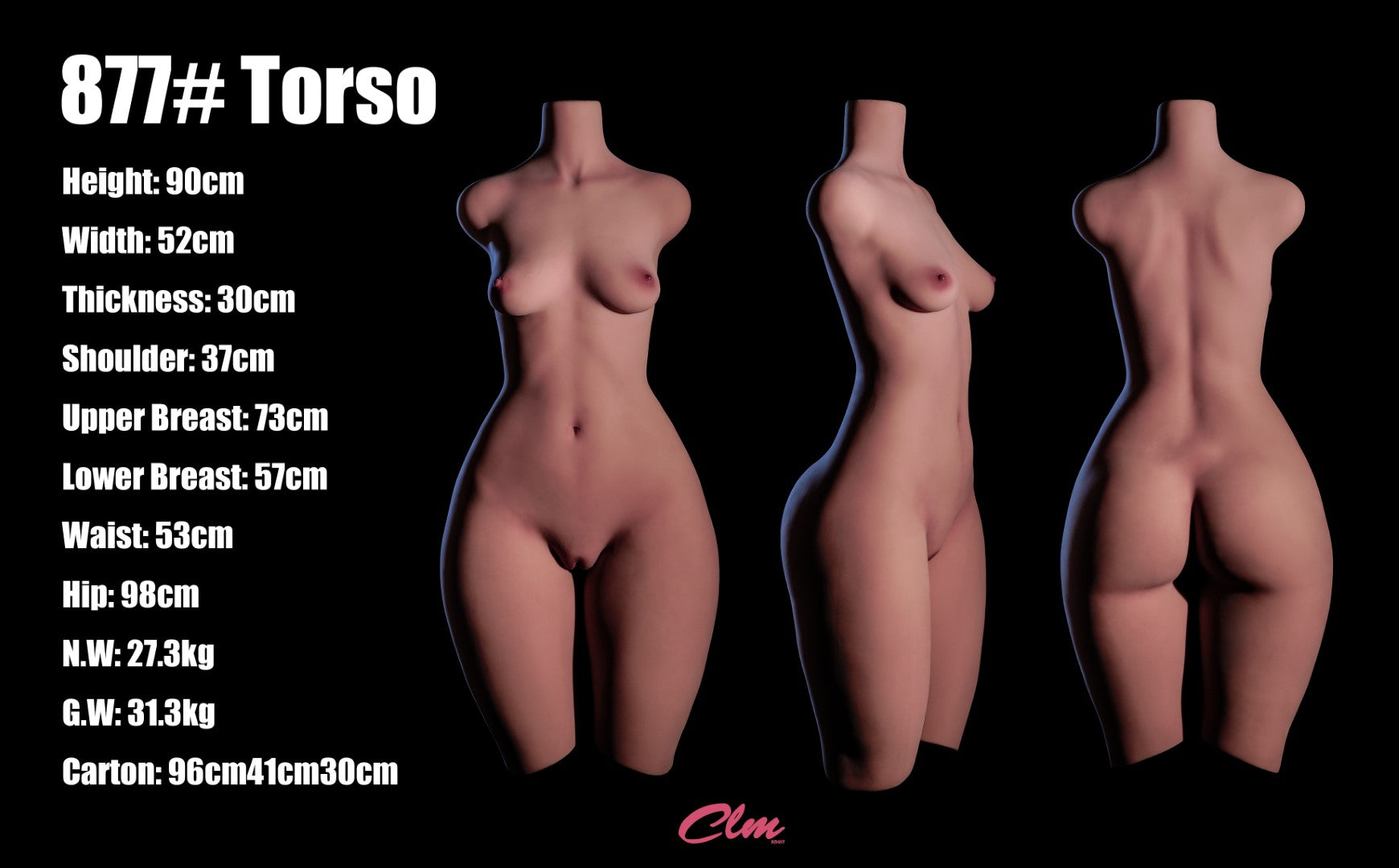 Maslan Torso Sex Doll (Climax Doll Classic 90 cm A-kupa TPE) EXPRESS