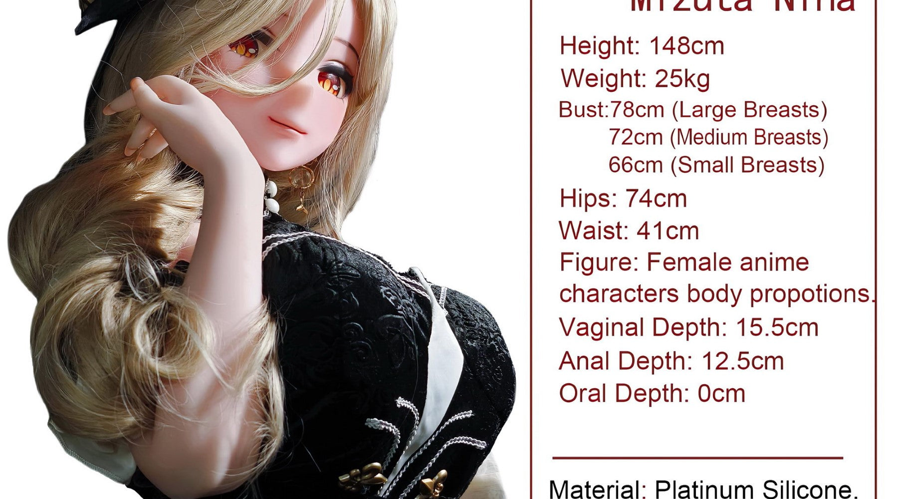 Mizuta Nina Sex Doll (Elsa Babe 148cm AHR019 Silikon)