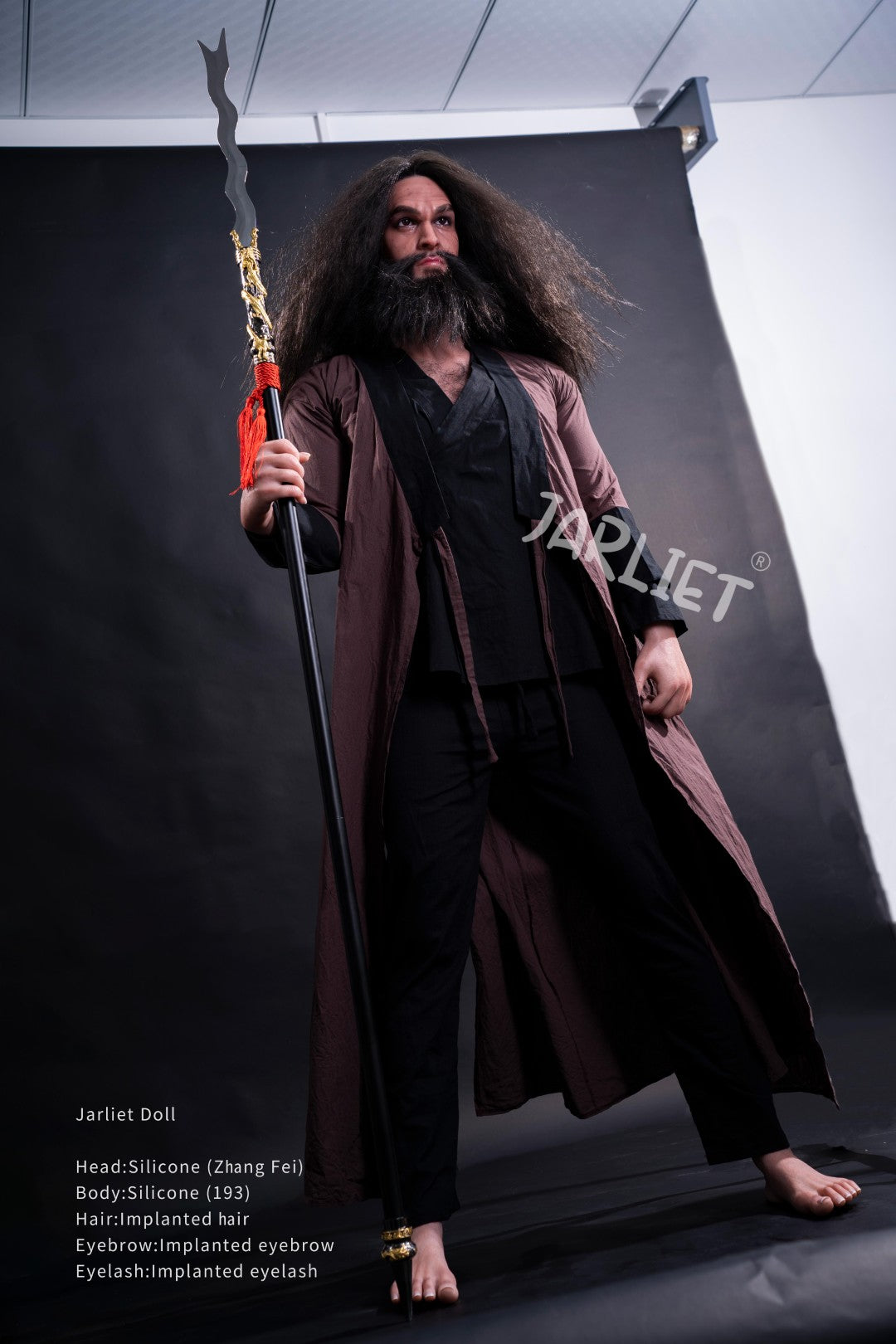 Mužská sexuální panenka Zhang Fei z Jarliet - 193 cm Realistická panenka se svalovým tělem