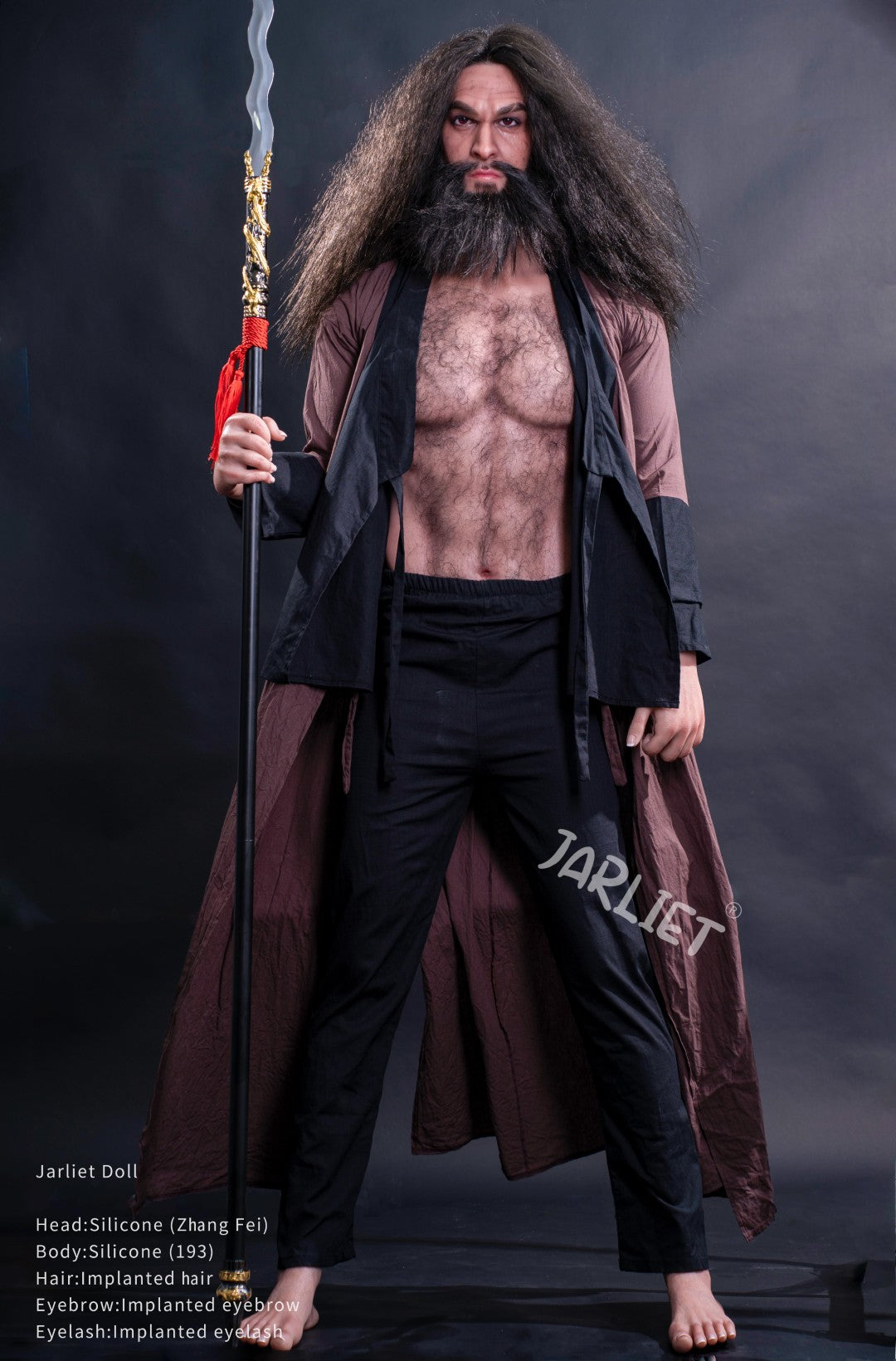 Mužská sexuální panenka Zhang Fei z Jarliet - 193 cm Realistická panenka se svalovým tělem