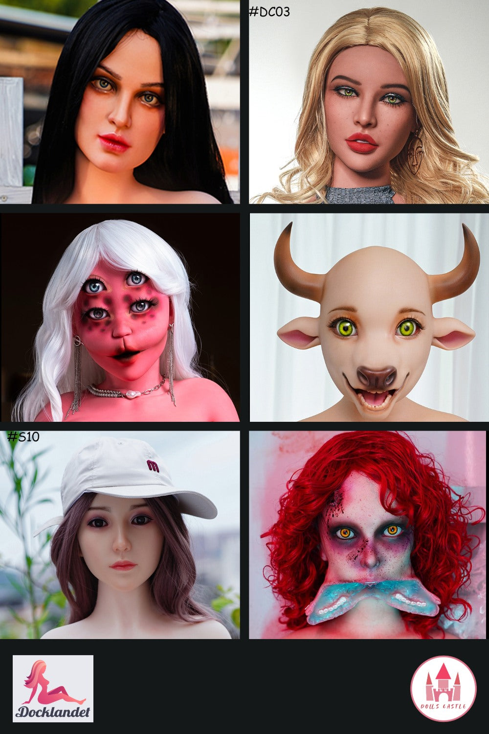 Extra hlava (Dolls Castle Silikonový originál)