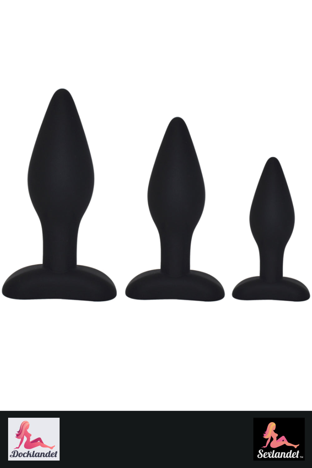 Klasický zadek plug in Soft Silicone - Set s 3 velikosti