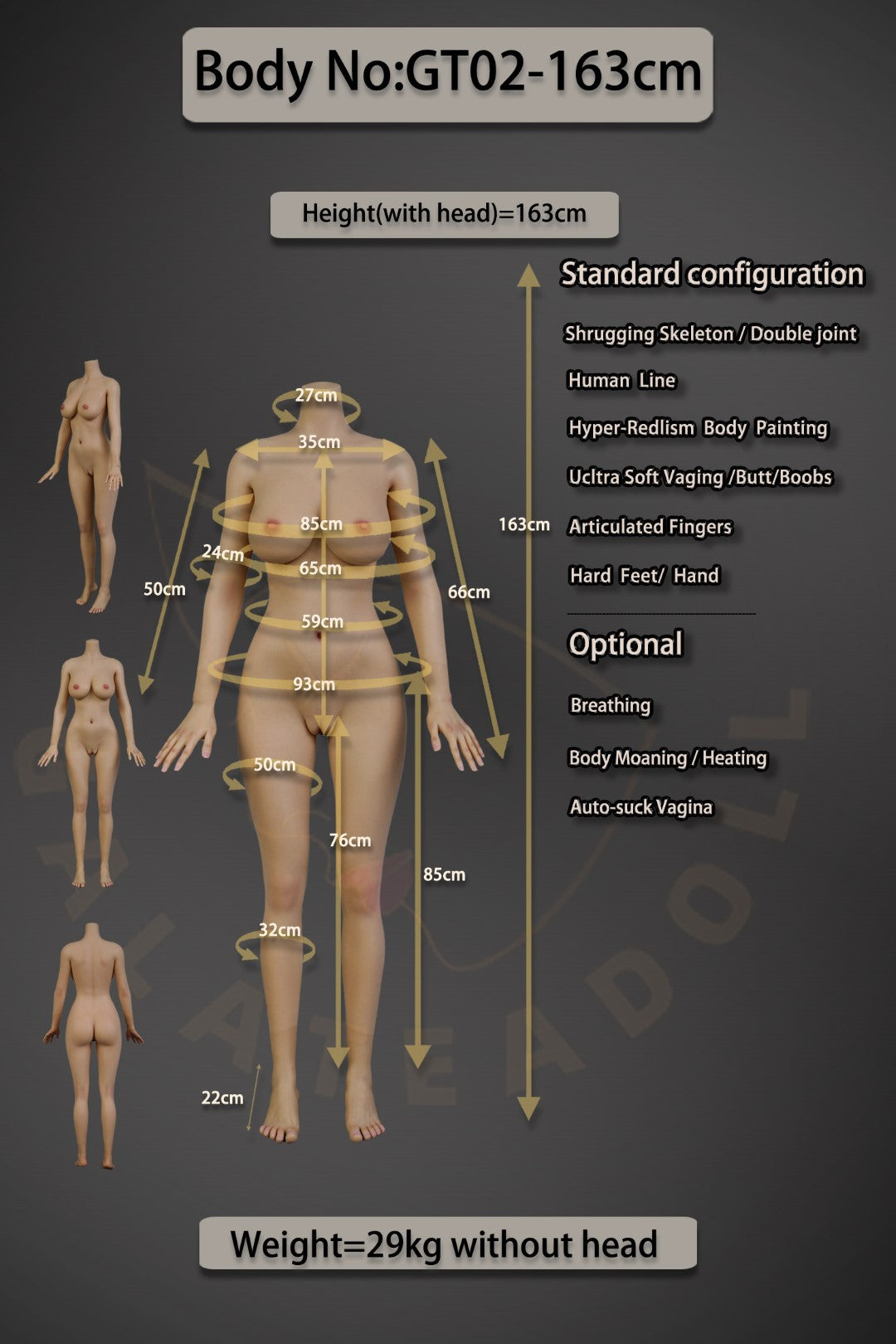 Mariana Sex Doll (Galatea Doll 163cm D-Cup #061 silikon)