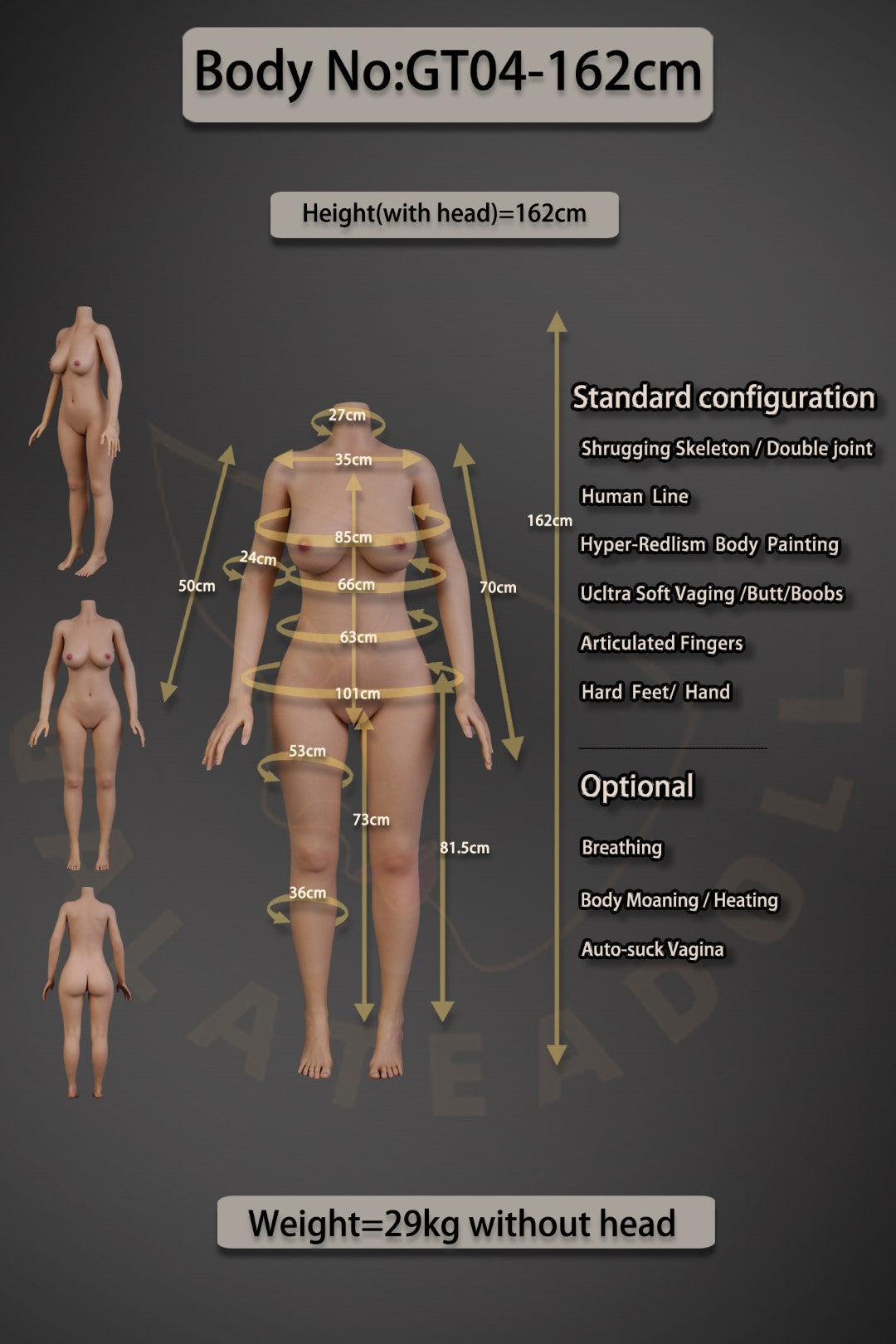 Sexuální panenka Matilda (Galatea Doll T162cm C-Cup #050 silikon)