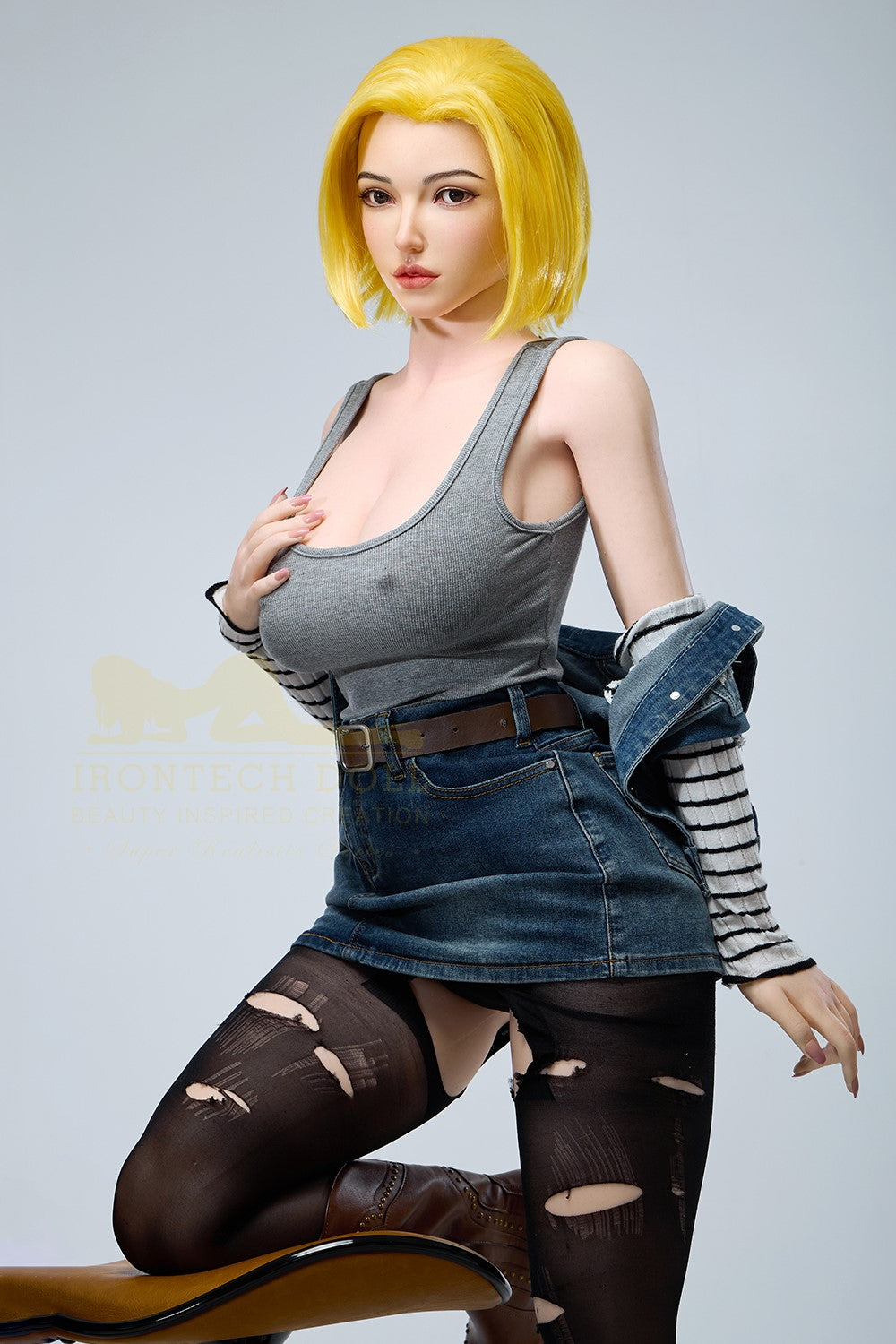 Joline Android 18 Sex Doll (Irontech Doll 159cm G-Cup S41 silikon)