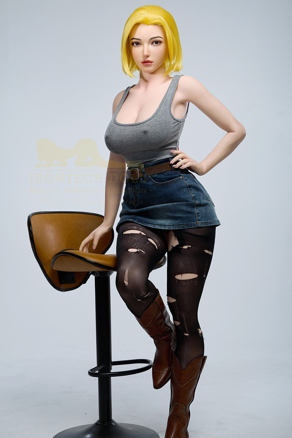 Joline Android 18 Sex Doll (Irontech Doll 159cm G-Cup S41 silikon)
