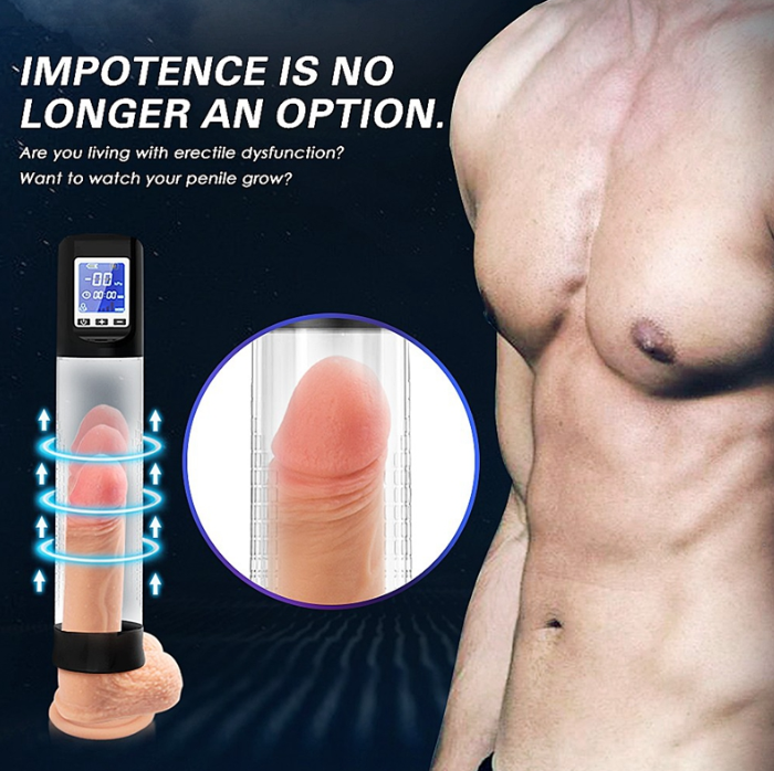 Penis pumpa s vakuem a vibracemi