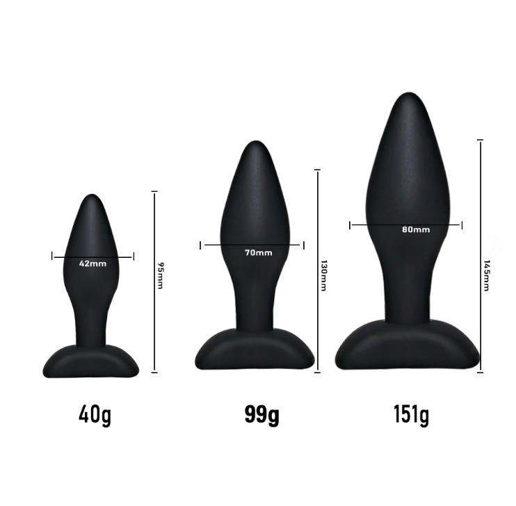 Klasický zadek plug in Soft Silicone - Set s 3 velikosti