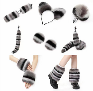 Furry outfit in colorful fur (set with 11 parts)