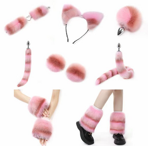 Furry outfit in colorful fur (set with 11 parts)