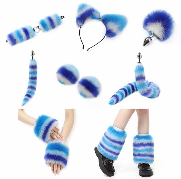 Furry Outfit In Colorful Fur (Set of 11 pieces)