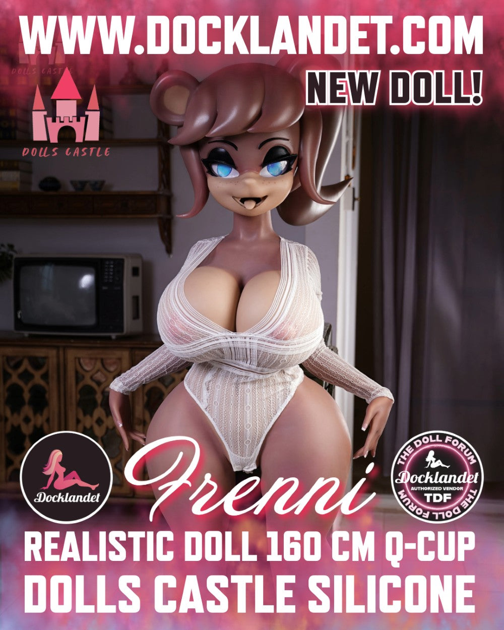 Sexuální panenka Frenni (Dolls Castle 160 cm Q-Cup # SZ5 silikon)