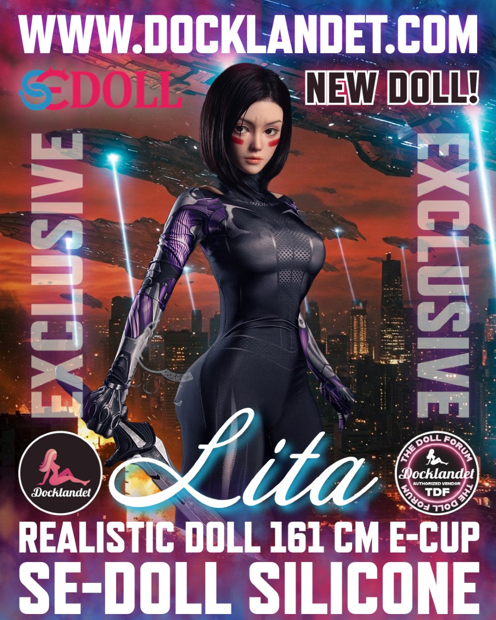 Sexuální panenka Lita.A "Alita" (SEDoll 161cm E-Cup #149SC Silikon Pro)