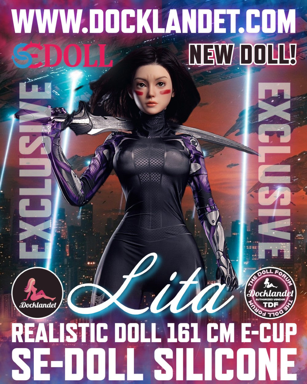 Sexuální panenka Lita.A "Alita" (SEDoll 161cm E-Cup #149SC Silikon Pro)