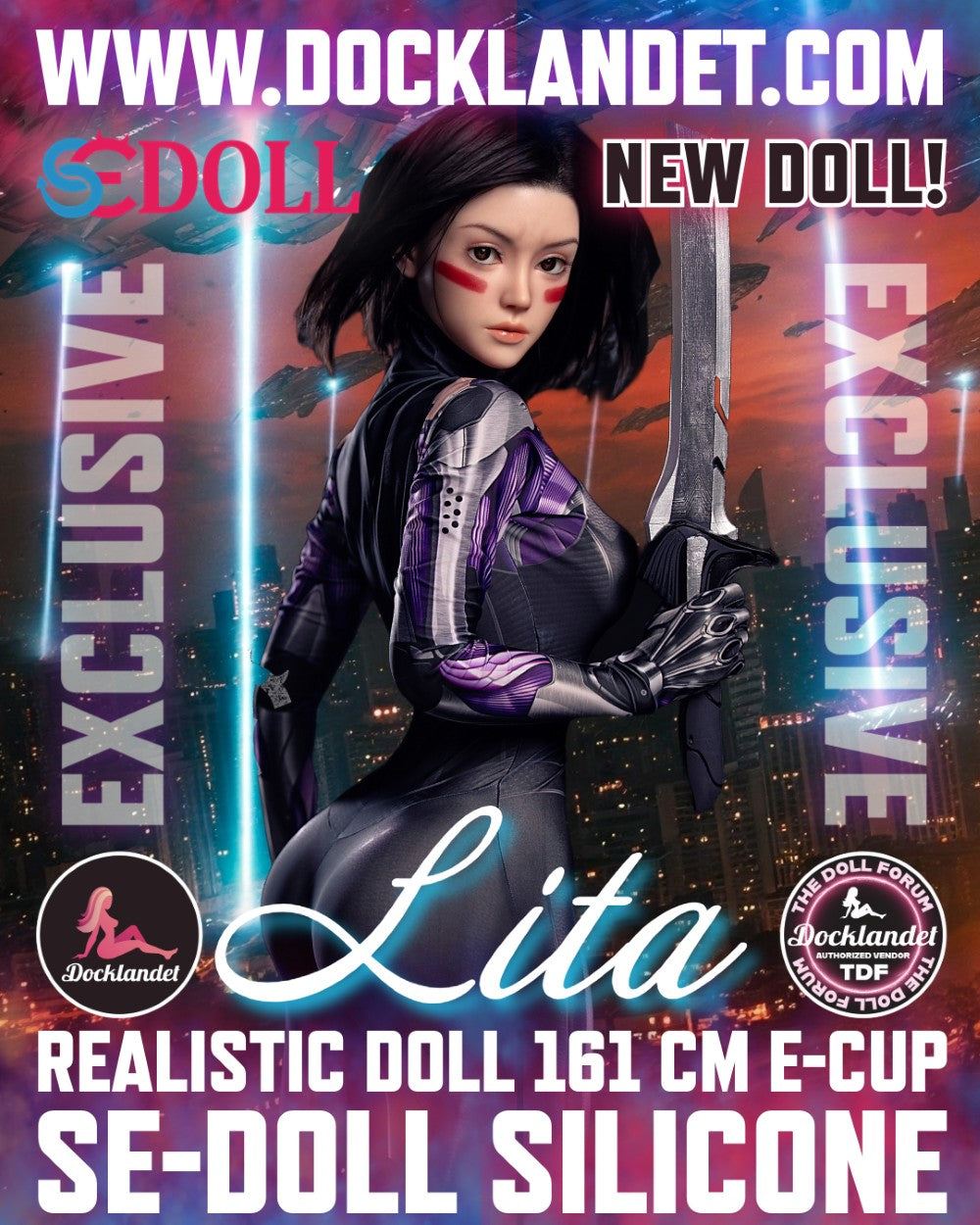 Sexuální panenka Lita.A "Alita" (SEDoll 161cm E-Cup #149SC Silikon Pro)