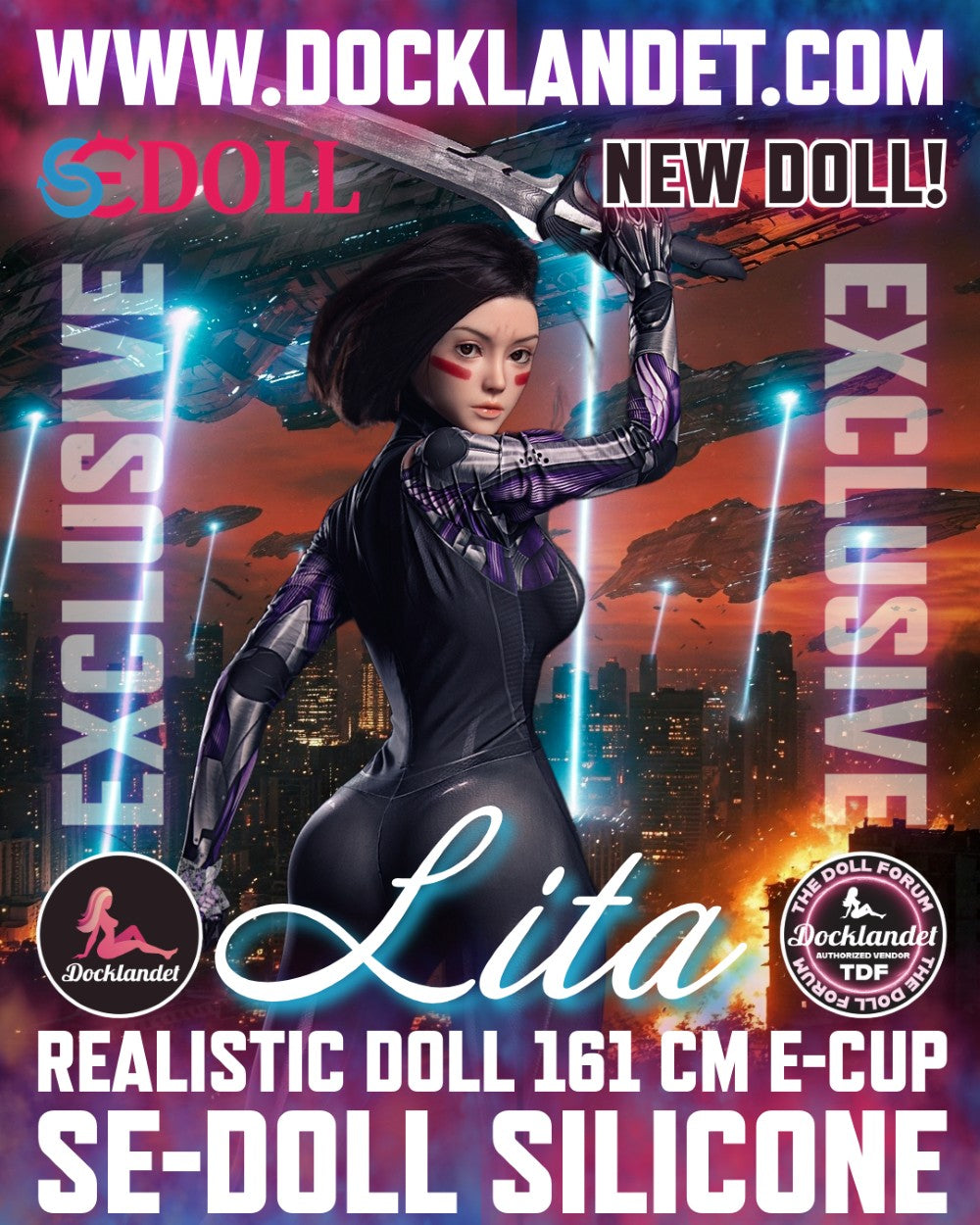 Sexuální panenka Lita.A "Alita" (SEDoll 161cm E-Cup #149SC Silikon Pro)