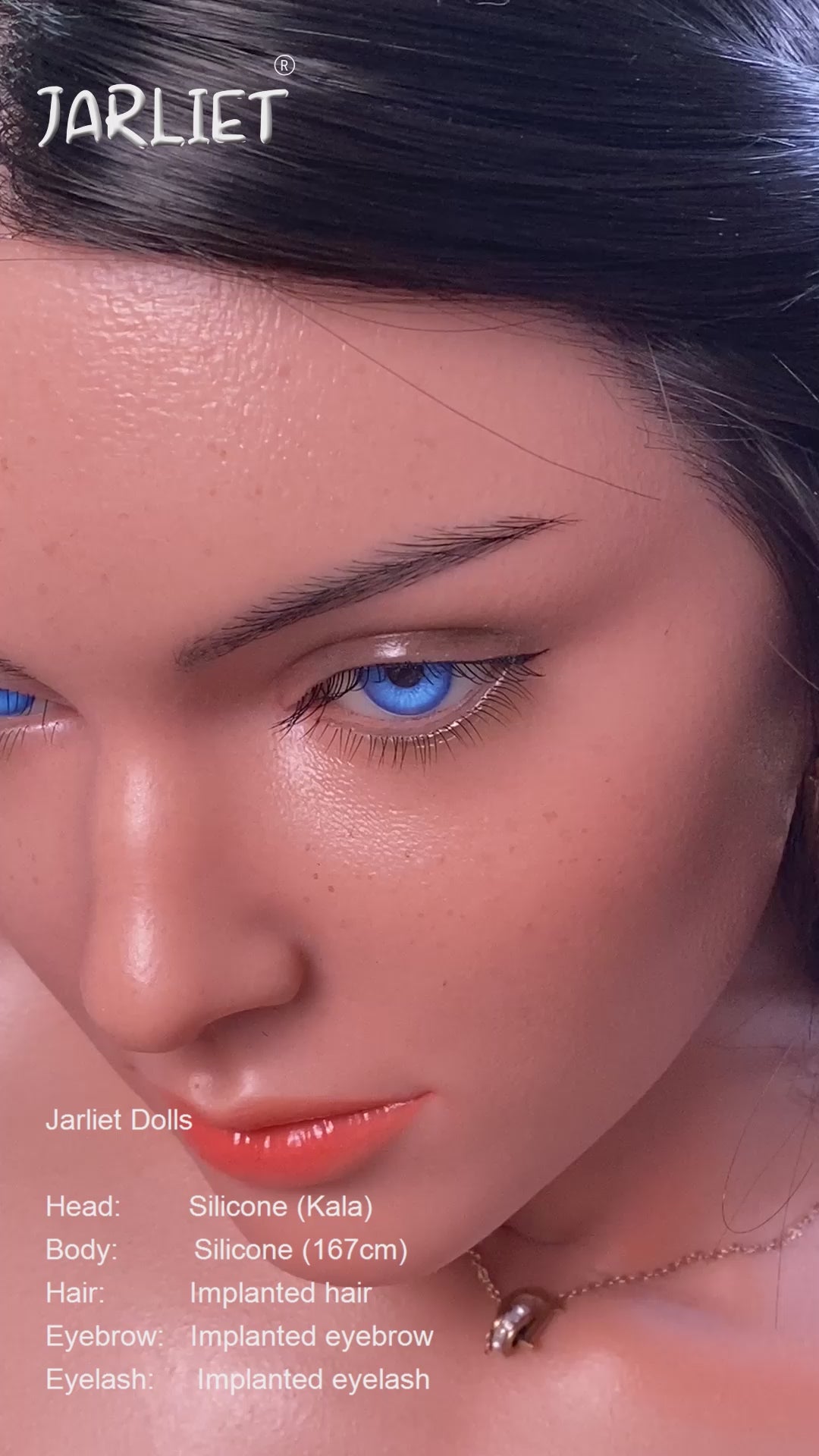 Plešatá sexuální panenka (Jarliet 167 cm B-Cup silikon)