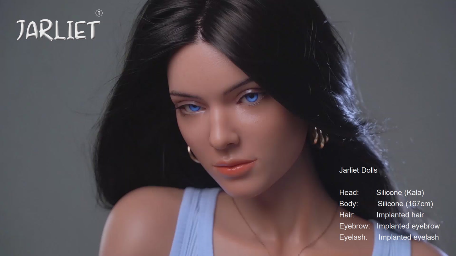 Plešatá sexuální panenka (Jarliet 167 cm B-Cup silikon)