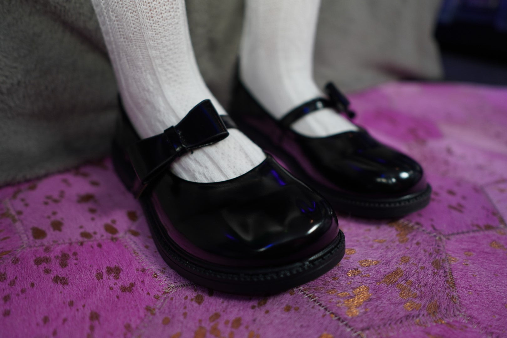 Boty pro sexuální panenku (černá, lak)