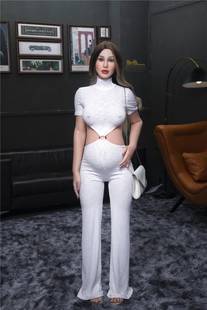 Doll Pearl těhotná sexuální panenka (Irontech Doll 158 cm D-kupa S19 Silicone)