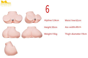 Butt Extra Velká zakřivená sexuální panenka (Irontech Doll Hip 125cm TPE)